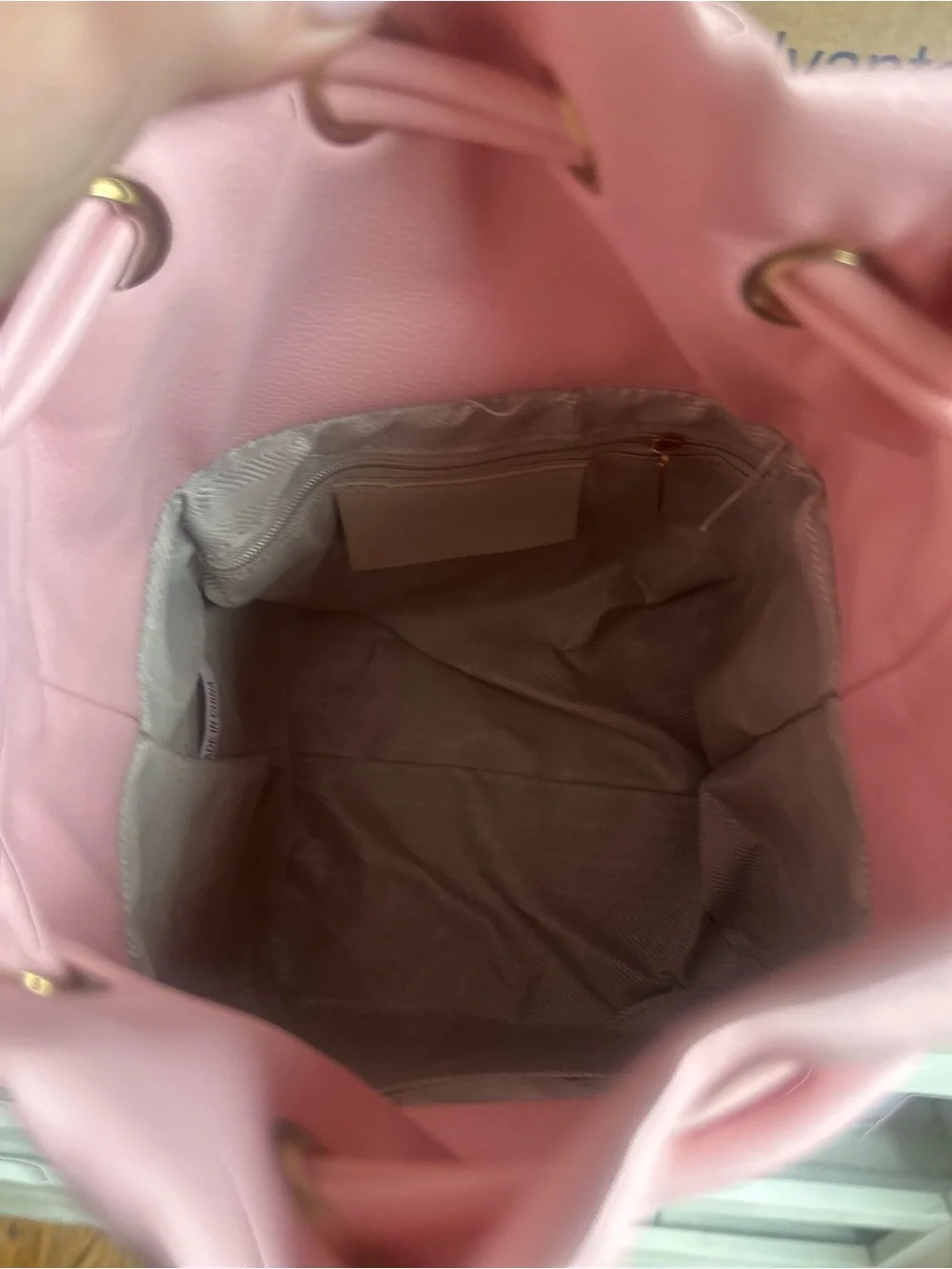 Pink Drawstring Bucket Bag, NEW - Picture 6 of 9